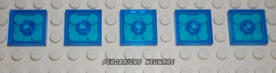 LEGO® 5x Platte mit 1 Noppe 2x2 transparent dunkelblau #87580 NEUWARE - Bild 1 von 1