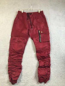 Smoke Rise Cargo Pants Teens Boy Size Medium Burgundy Harem Cuffed  - Picture 1 of 9