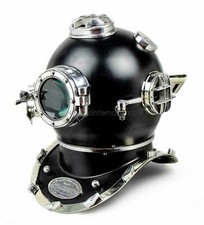 18INCH Scuba Diving Nautical Helmet Maritime Ship Decorative Helmet Nickel Black