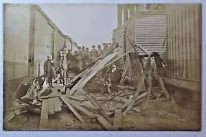 Baltimore & Ohio Railroad Crash Wreckage Train Disaster B&O RPPC Postcard A580 - Picture 1 of 4