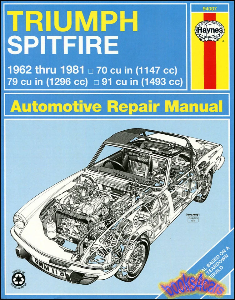 Manuale Di Servizio E Riparazione SPITFIRE TRIUMPH Haynes Chilton 62-1981 - Immagine 1 di 1