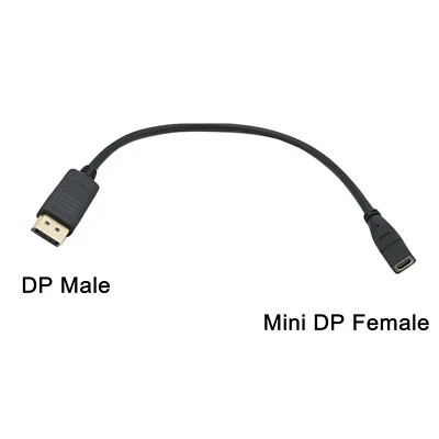 Display Port DP Male to Mini Display Port Female Monitor Cable Connector Adapter - Image 1 of 4