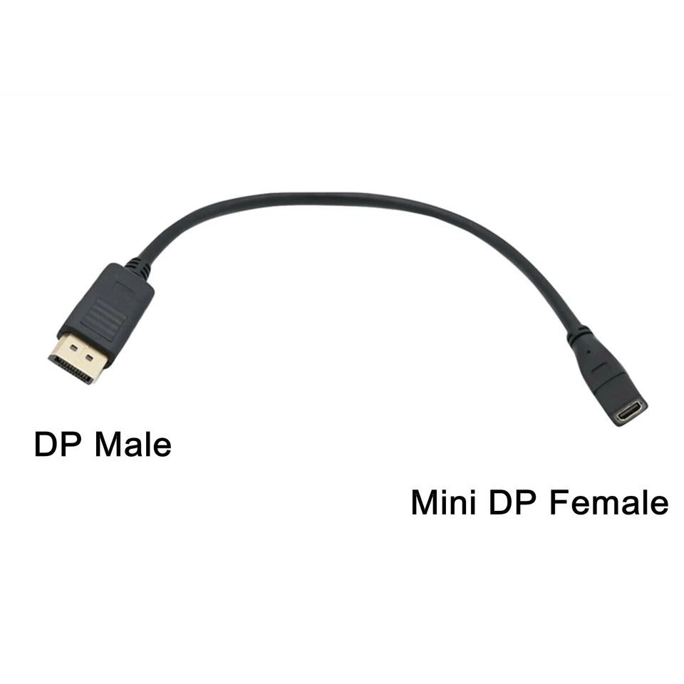 Display Port DP Male to Mini Display Port Female Monitor Cable Connector Adapter - Image 1 of 1