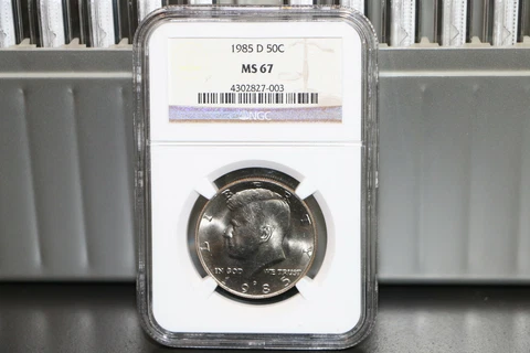 1985-D KENNEDY HALF DOLLAR NGC GRADED MS67 Cover