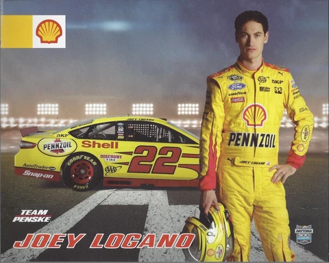 2015 JOEY LOGANO "SHELL PENNZOIL 2ND VERSION" #22 NASCAR SPRINT CUP POSTCARD Cover