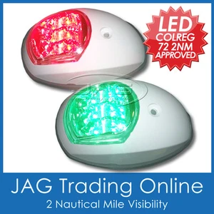 LED NAVIGATION LIGHTS WHITE HOUSINGS - USCG - Port/Starboard Marine Boat Nav BLW - Picture 1 of 2