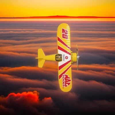 Racing Champions Mac Tools Bi-Wing Airplane 1:32 Die Cast Bank LE Ernie Irvan 28 - Image 1 of 4