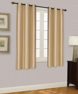 100% Blackout Panels Heavy Thick Grommet Window Curtain 2PC Many Colors 63"ADAM - Picture 1 of 30