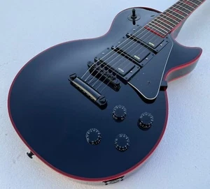 Electric Guitar Red Binding and Inlays E-MG H-H-H Pickups Black Hardwares Glossy - Picture 1 of 16