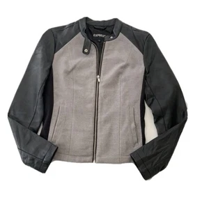 Express Mixed Media Moto Jacket Size S - Picture 1 of 12