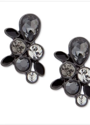 BRINCOS DE PEDRA CLUSTER DE COR PRETA GIVENCHY US$ 32 JM3d - Imagem 1 de 4