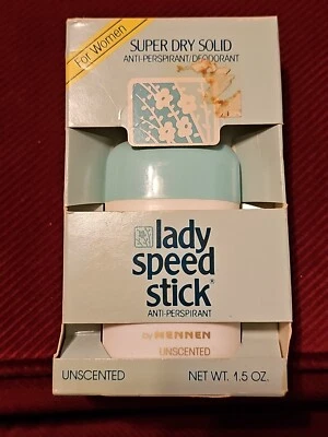 复古 MENNEN 无香型女士速度棒防汗,1.5 盎司。 电影道具 — 第 1/2 张图片