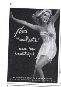 Flexees Bouffante Bare Back MOD Woman Vintage Lingerie Print Ad 1958 - Picture 1 of 2
