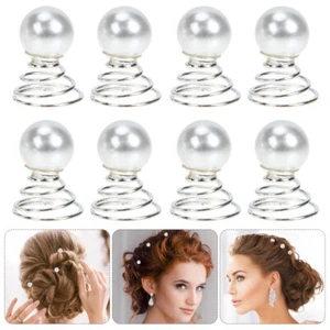20 Pezzi Fermagli per Capelli Perla Fermagli da Damigella d'onore Pinze per Ricci Bun Twist Spirale - Foto 1 di 12