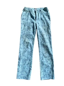 Italian Designer Vintage Roberto Cavalli Sparkle Leopard Print Jeans Size 31 - Picture 1 of 7