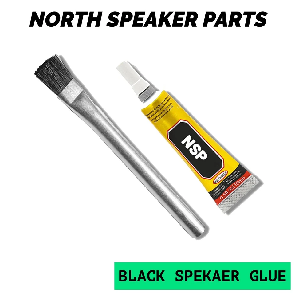 North Speaker Parts Black Speaker Super Glue Part Rubber Surrounds Repairs Brush - image 1 of 1