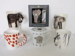 TAZA COLECCIONABLE DE VIDA SILVESTRE AFRICANA ELEFANTE, JIRAFA O CEBRA A ELECCIÓN - Imagen 1 de 29