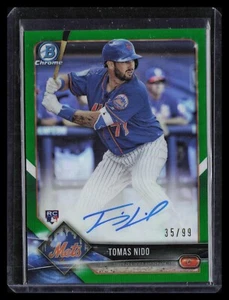 2018 Bowman Chrome Tomas Nido BCRA-TN Green Refractor Rookie Autograph 35/99 - Picture 1 of 2