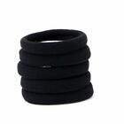 black 2pcs Hair Ties Band Ropes Ring Ponytail Holder Accessories 