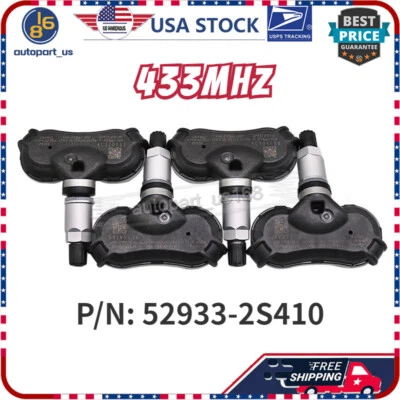 Sensor de neumáticos 4 piezas para Hyundai Equus VI HI HI Genesis G90 HI TPMS 434 MHz 529332S410 Foto 1 de 4