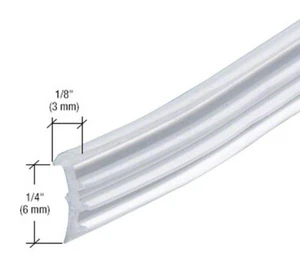 Clear Roll-in Glazing Vinyl Spline for Framed Shower Doors, 1/8" x 1/4" -13 Roll - Picture 1 of 4