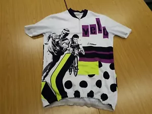 Camiseta deportiva de bicicleta Loffler Velo pequeña para hombre negra púrpura blanca amarilla - Imagen 1 de 2