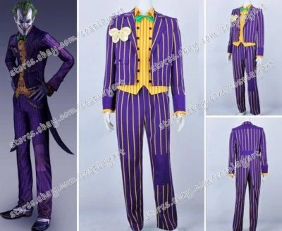 Batman Cosplay Arkham Asilo Disfraz Joker Rayas Traje Nuevo Ver Gran Calidad Foto 1 de 4