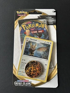 Pokemon TCG: Rebel Clash Noctowl Promo + Coin Checklane Blister Booster Pack - Foto 1 di 1