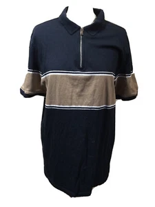 Schwarz gestreiftes Poloshirt von F&F UK Große 41–43 Zoll Brustumfang - Bild 1 von 6