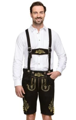 CUIR CRAFT Genuine Leather Lederhosen Mens Authentic German Lederhosen for Men Oktoberfest
