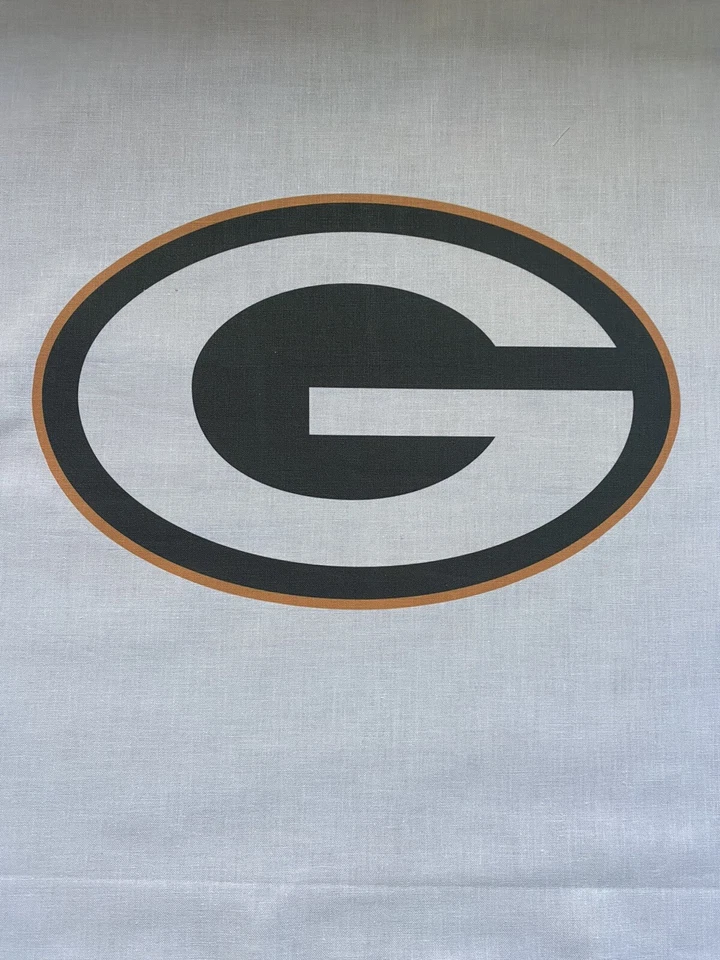 Nuevo LOGOTIPO DE PELOTA DE FÚTBOL AMERICANO BLOQUE EDREDÓN GREEN BAY PACKERS EN CUADRADO DE COSTURA 18X18 #2 Foto 1 de 1