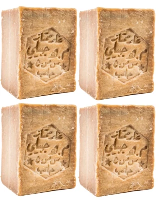 Aleppo-ghar Jebeili family soap, 50% laurel oil, 4x ~220g bars
