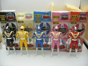 Popy Bandai Sentai BIOMAN FIVEMAN figurine Metal Die Cast Figure serie Complete - Foto 1 di 11
