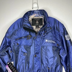 NWT 2002 Salt Lake Olympic US Ski and Snowboard Team Purple Long Jacket Size L - Picture 1 of 14