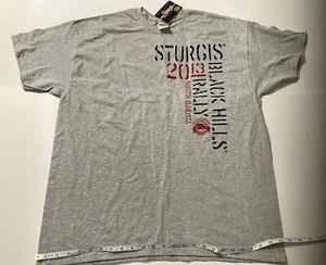STURGIS TSHIRT, XL, GRAU 100% BAUMWOLLE. Black Hills Rally 2013. GILDAN Schwergewicht - Bild 1 von 6