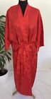 Vintage Red Rayon Kimono Chinese Oriental Dressing Gown, M , Old Stock Unworn