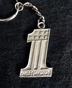 LLAVERO PLATA MOTOCICLISTA HARLEY-DAVIDSON #1 RACING STARS - Imagen 1 de 2