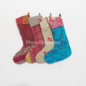 Personalised floral CHRISTMAS STOCKINGS - Traditional Handcrafted,Embroidered - Picture 1 of 2