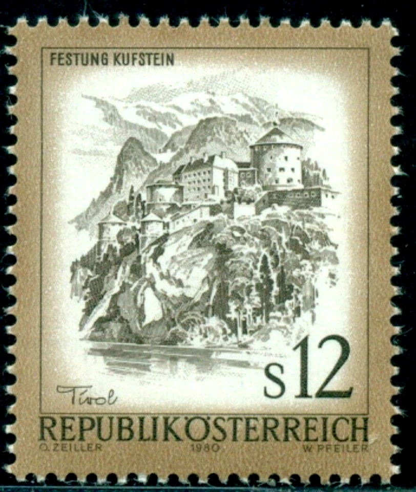 1980 Kufstein Fortress, Tyrol, Medieval construction, Austria, M.1654,MNH - Image 1 of 1