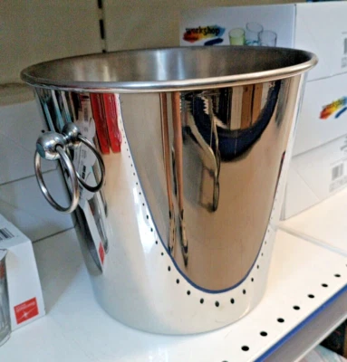 Porta Ghiaccio Acciaio Inox 23x25cm Argento Modello Capiente Nuovo - Immagine 1 di 4