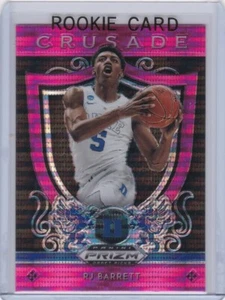 RJ BARRETT ROOKIE CARD $$ PINK PRIZMS Basketball R.J. RC Duke Blue Devils RARE! - Picture 1 of 2