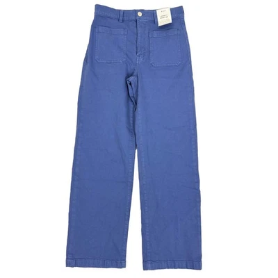 MADEWELL Emmett 宽腿裤 27 Delphinium 蓝色补丁袋全新带标签 B22 — 第 1/4 张图片