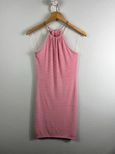 Mini Vestido Para Mujer Shasa Rosa Halter Sin Mangas Bodycon Talla M NUEVO - Imagen 1 de 12