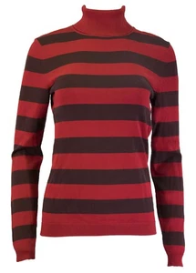 Gant Diamond G Damen Haute Rot Gestreifter Rollkragen 482508 Größe S $ 125 Neu mit Etikett - Bild 1 von 2