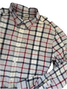 The North Face Men's XXL Red Black Plaid 100% Cotton Button Front Shirt - Picture 1 of 7