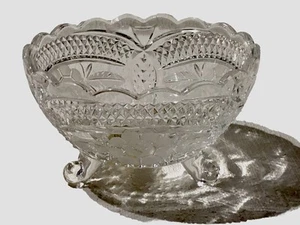 Genuine Lead Cristal Hand cut Footed 4.5” Candy Dish Germany - Picture 1 of 9