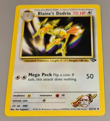 Blaine's Dodrio # 32/132 Uncommon Gym Challenge 2000 Pokemon EN N.Mint-Mint - Bild 1 von 3