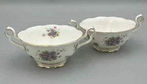 Royal Albert Violetta - Handled Soup Cup x 2 - Picture 1 of 2