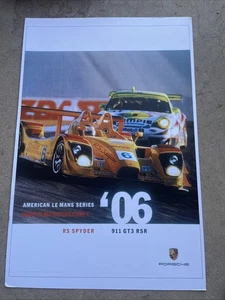 PORSCHE AMERICAN LE MANS SERIES RS SPYDER-911 GT3 RACECAR POSTER 2006 Reprint - Picture 1 of 3