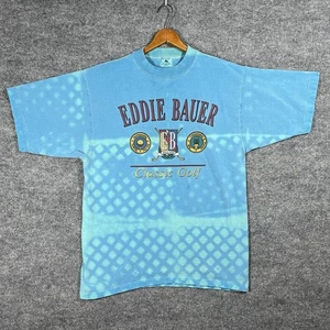 VINTAGE 80er 90er Eddie Bauer klassisches Golf T-Shirt Herren Größe Large Galt Sand USA - Bild 1 von 10